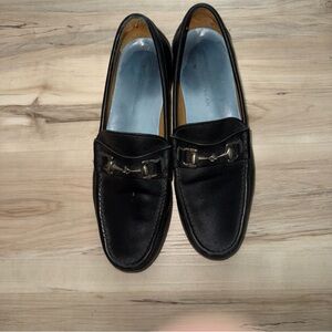 Peter Millar Black Leather Men's Slip-Ons